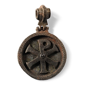 Roman Bronze Chi Rho Pendant