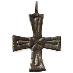 Byzantine Bronze Cross Pendant