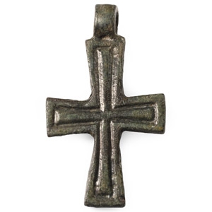 Byzantine Bronze Cross Pendant