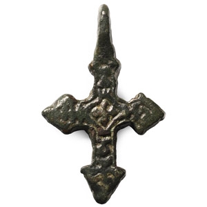 Byzantine Bronze Cross Pendant
