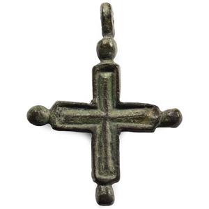Byzantine Bronze Cross Pendant