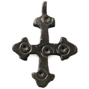 Byzantine Bronze Cross Pendant