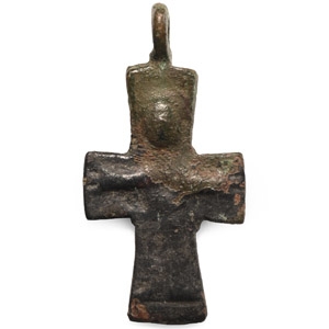 Byzantine Bronze Cross Pendant
