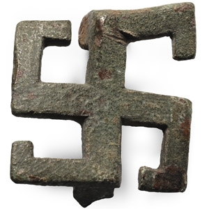 Roman Bronze Fylfot Brooch