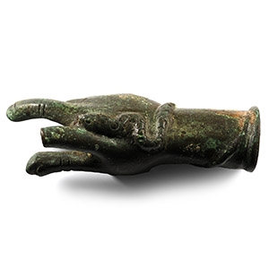 Roman Bronze Hand with Snake for God Sabazios