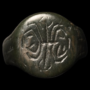 Medieval Bronze Decorated Ring
