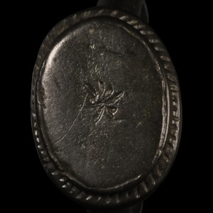 Medieval Bronze Ring with Flower