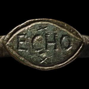 Medieval Bronze Ring with ECHO