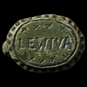 Medieval Bronze Ring with LEWIVA