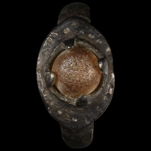 Viking Age Bronze Ring with Cabochon