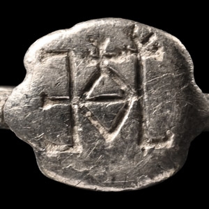 Byzantine Silver Ring with Monogram