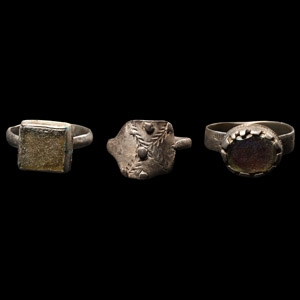 Tudor Period Silver Ring Group