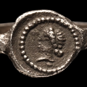 Greek Silver Ring with Portrait of Apollo