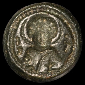 Byzantine Bronze Seal with Saint