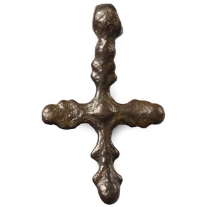 Byzantine Bronze Cross Pendant