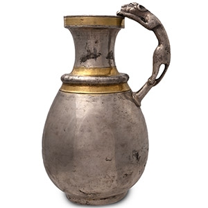 Sasanian Silver-Gilt Wine Vase with Handle