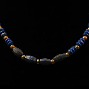 Hellenistic Lapis Lazuli and Gold Bead Necklace
