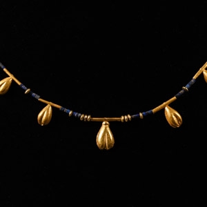 Hellenistic Gold and Lapis Lazuli Bead Necklace