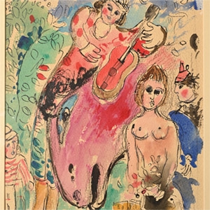 Watercolour Painting, After Marc Chagall (1887-1985)