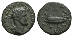 Allectus, Romano-British Emperor BI Quinarius.