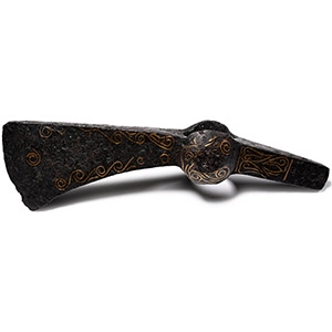 Eastern Viking Period Laten Inlaid Iron Axehead