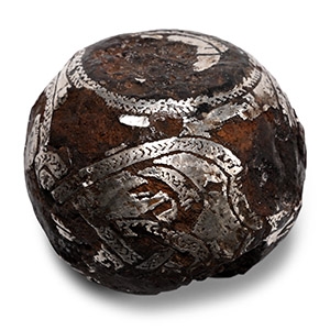 Viking Silver Inlaid Iron Weight