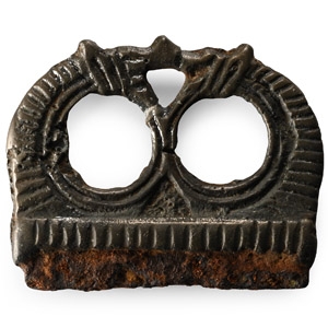 Viking Bronze Handled Firesteel with Conjoined Horse Heads