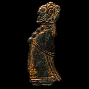 Scandinavian Viking Gilt Bronze Valkyrie Plaque