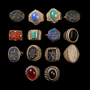 Tribal Silver-Coloured Metal Ring Collection