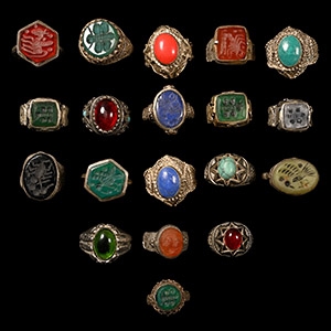 Tribal Silver-Coloured Metal Ring Collection