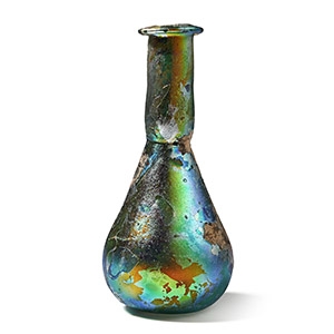 Roman Glass Flask with Iridescence