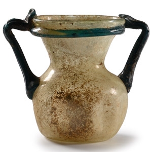 Roman Glass Handled Jar
