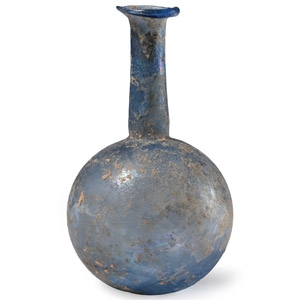 Roman Blue Glass Bottle