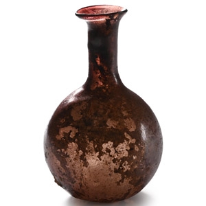 Roman Aubergine Glass Bottle