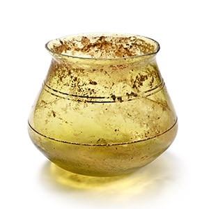 Roman Glass Cup with Wheel-Cut Lines