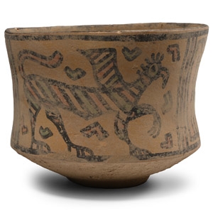 Indus Valley Painted Terracotta Vessel with Gryphons