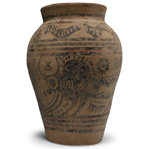 Indus Valley Painted Terracotta Vase with Zebu