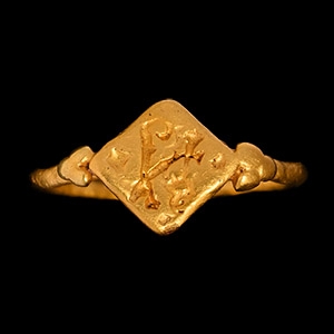 Byzantine Gold Ring with NP