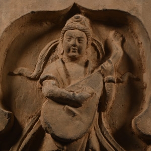 Chinese Song Terracotta Wall Tile with Musician