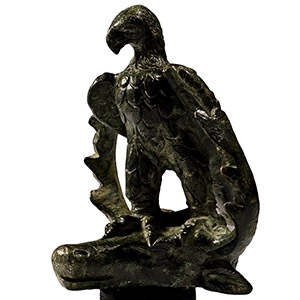 Roman Bronze Jupiter Dolichenus Eagle on the Head of a Stag