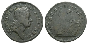 Ireland. Hanover, George I CU Farthing.