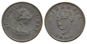 Ireland. Hanover, George III AE Farthing.