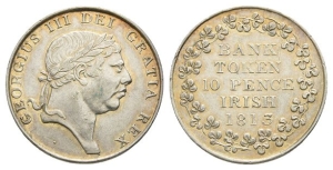 Ireland. Hanover, George III AR Ten Pence Bank Token.