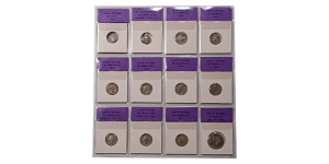 Group of Twelve [12] Great Britain, Victoria AR Coins.