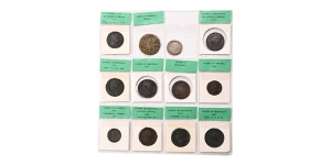 Group of Twelve [12] Irish Coins.