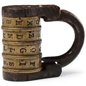 Stuart Period Bronze and Iron Combination Padlock