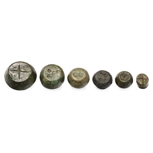 Byzantine Bronze Trade Weight Set