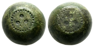 Viking Truncated Spherical Bronze Weight.