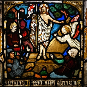 Stained Glass Panel with the Resurrection