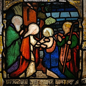 Stained Glass Panel with the Visit of St Mary to St Elizabeth